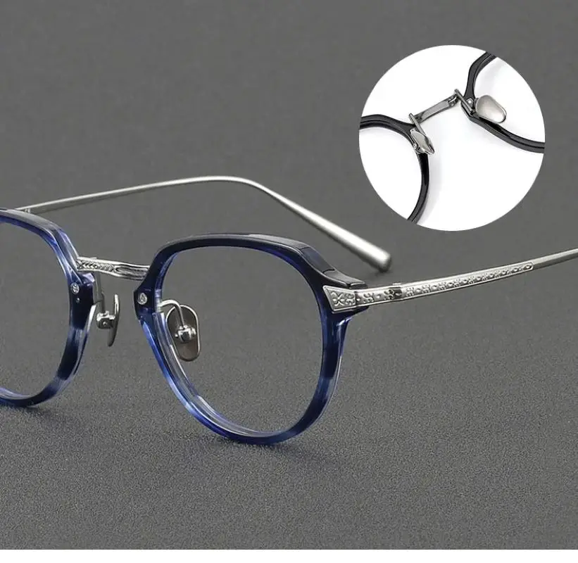 Luxury Brand Design Eyeglass Frame Women men Vintage Titanium Round EyeGlasses Frames Men Optical Myopia Prescription Glasses