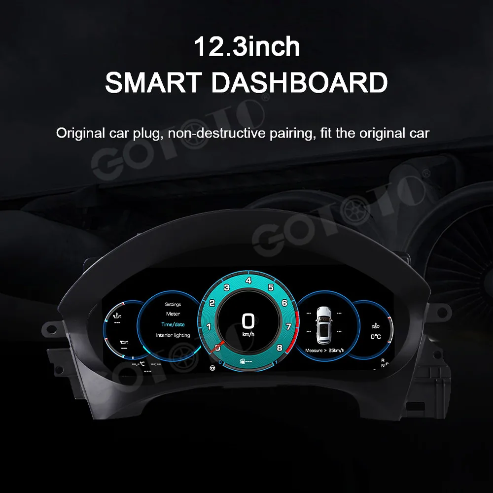12.3'' Digital Cluster Dashboard Panel For Porsche Macan 2014-2017 LCD Instrument Speedometer Cockpit Car Multimedia Player