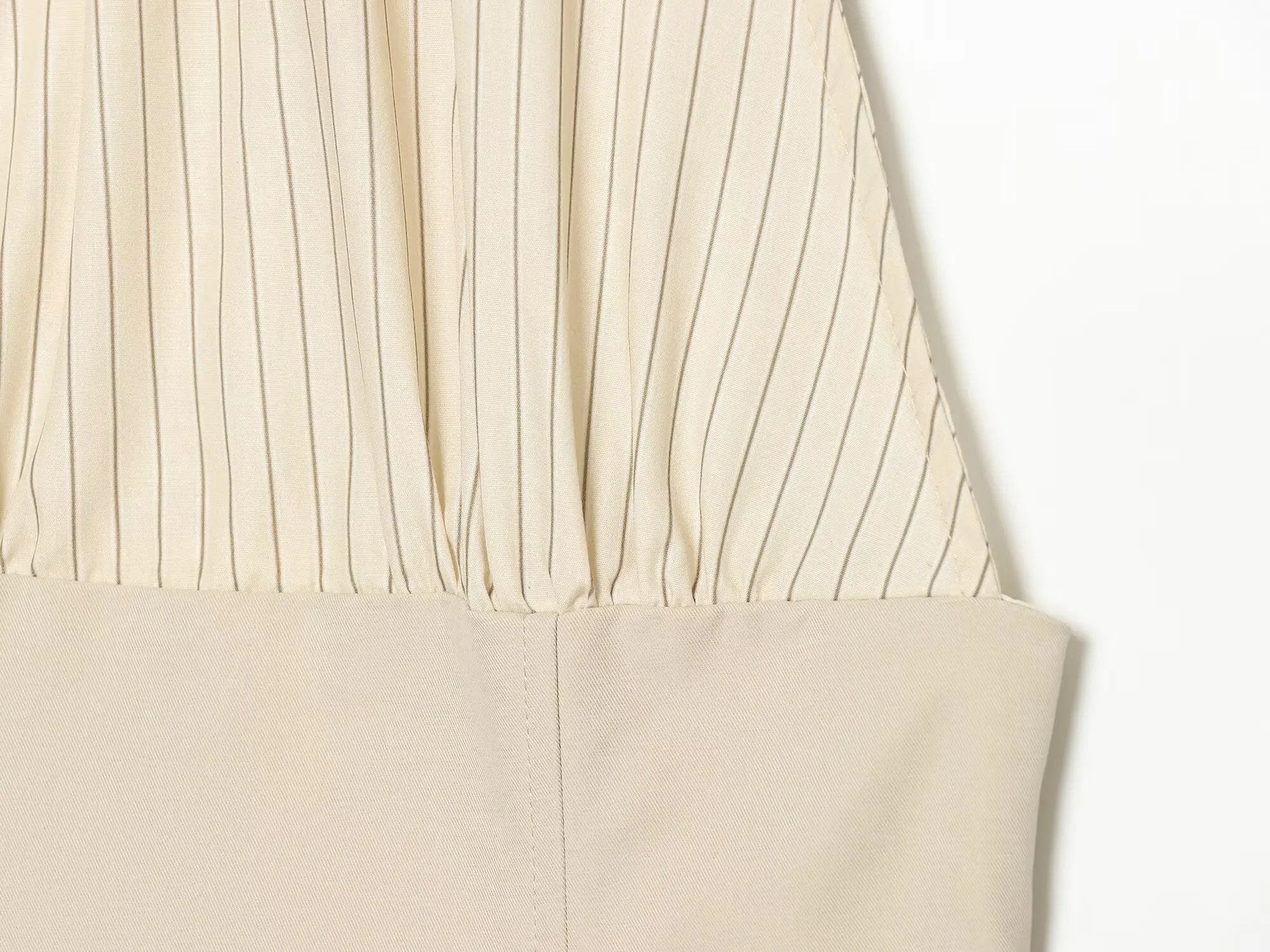 BSAY 2026 Neue Damen Schicke Büro-Bluse mit Neckholder, Knopfkragen, Vertikalen Streifen, Gerafftem Design, Ärmellos, Patchwork-Sommer-Top – Detail 7