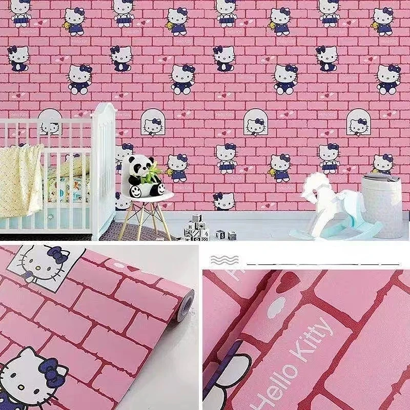 Kids\' Room Self-adhesive Wallpaper Waterproof and Moisture-proof Bedroom Children\'s Room Decoration Renovation DIY Wall Stickers