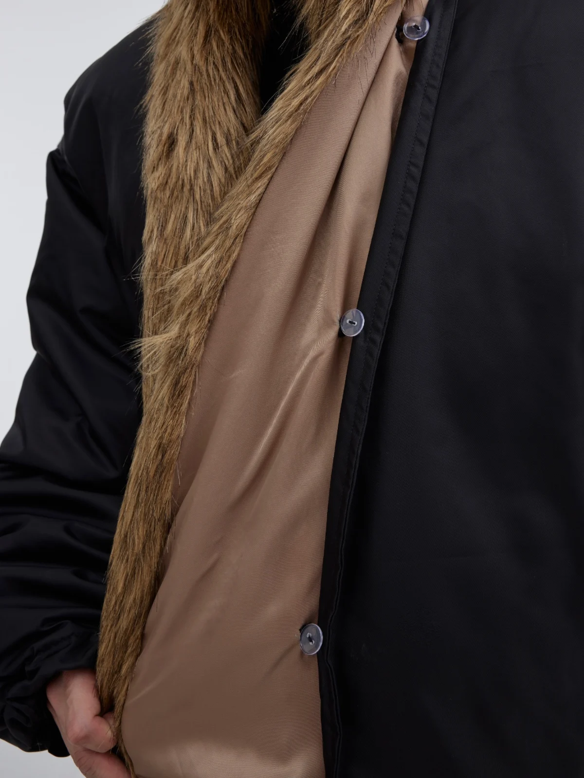 High Street Winter Warm Anti Mink Fur Neck Thick Padded Cotton Coat Men's Detachable Scarf Splicing Design Loose Fit Jacket