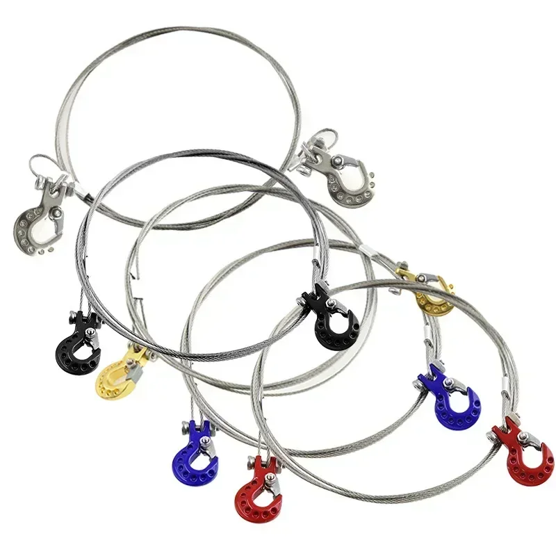 المعادن CNC مقطورة هوك ونش هوك مع مقطورة سلسلة الملحقات ل 1/10 RC سيارة محوري SCX10 TRX4 D90 Tamiya CC01 #3