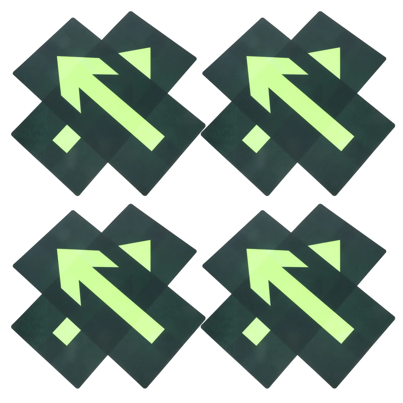 

8Pcs Luminous Waterproof Night Glow Evacuation Arrow Stickers Emergency Exit Safety Signs for Fire Evacuation Malls Supermarkets