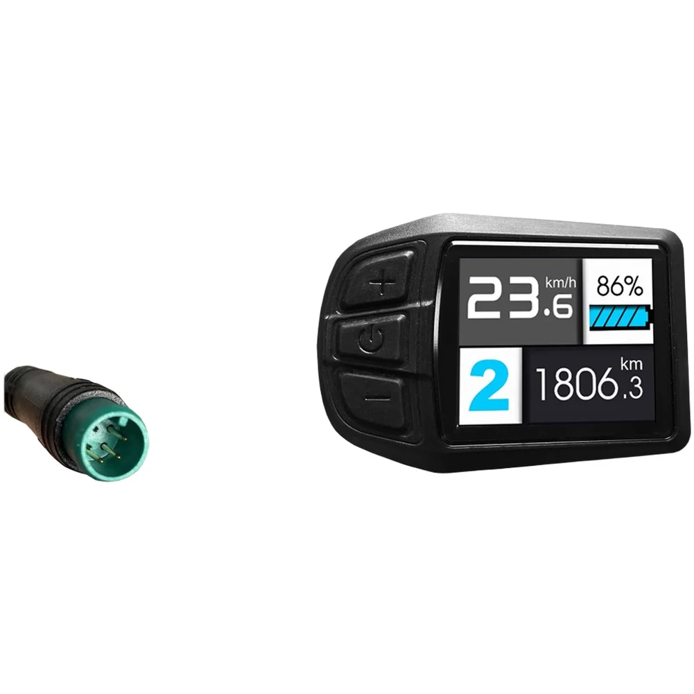 E-Bike Color Display Screen for UKC3 Motor Controllers Featuring 5-Pin Waterproof Connector and For OMD NO.2 Protocol Support