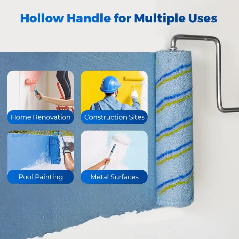 فرشاة دوارة للطلاء بمقبض قابل للفصل، فرشاة طلاء من اللاتكس، أداة طلاء جدران، فرشاة طلاء إسفنجية قابلة لإعادة الاستخدام