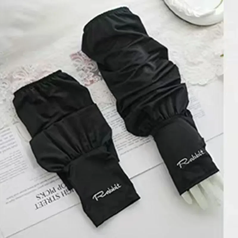 夏用アイスシルクスリーブ 男女兼用 アウトドアUVカット サイクリングスリーブ アームサンスクリーン 保護スリーブ ゆったり 1組