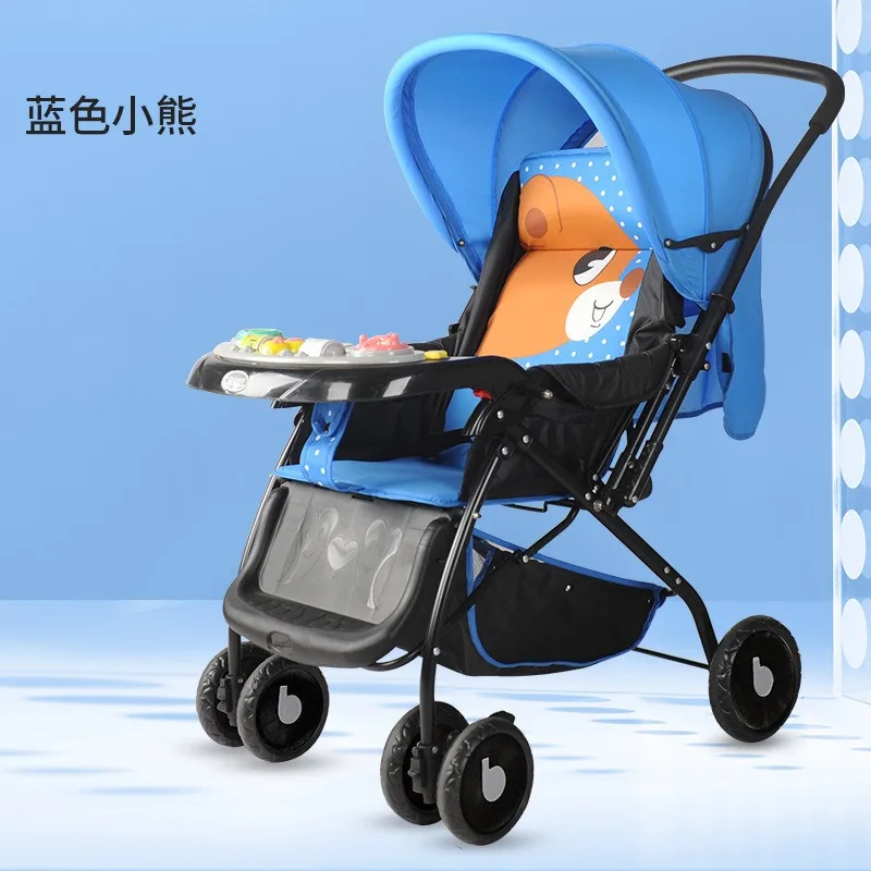 

Stroller foldable reversible stroller multi-functional music plate baby stroller