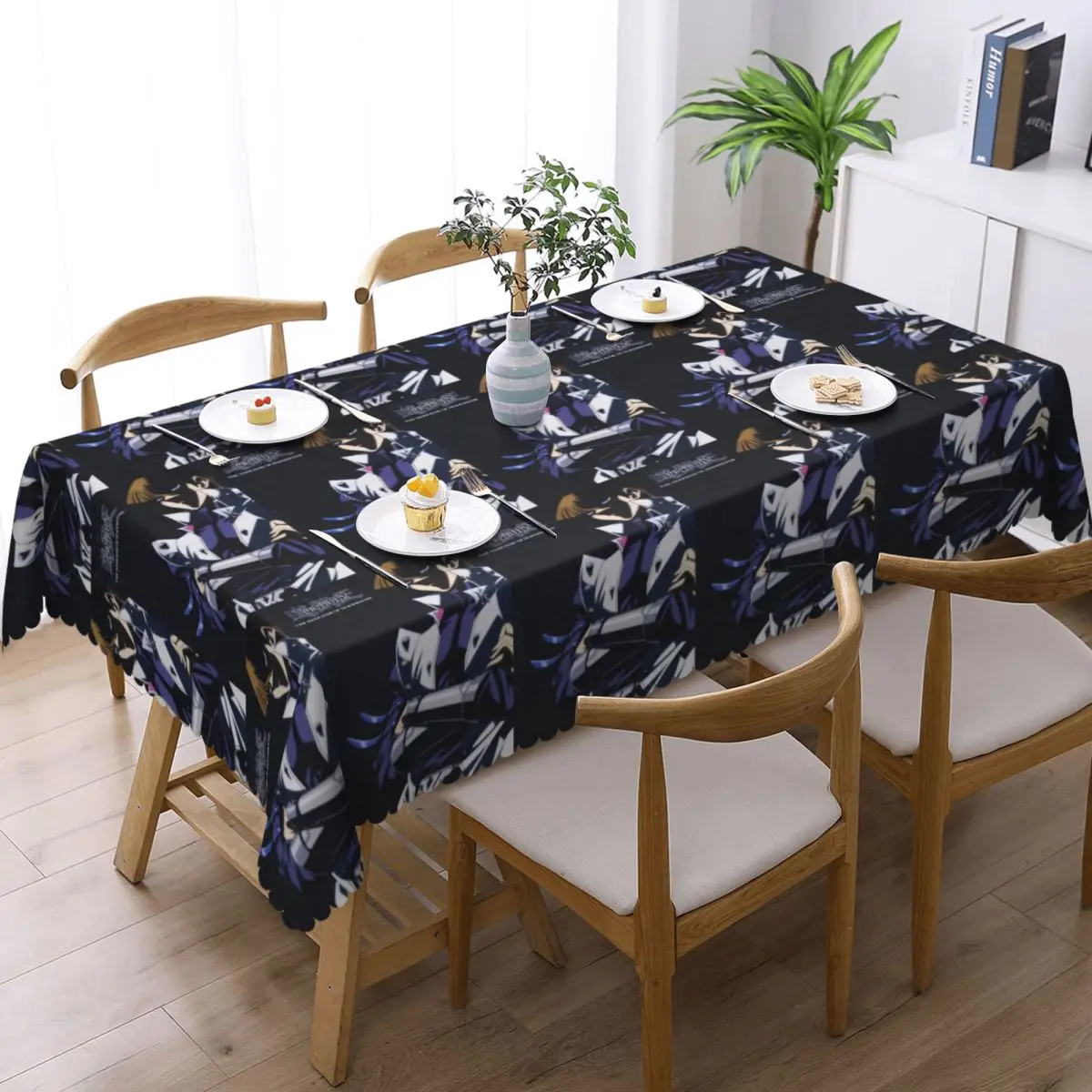 Blue-Eyes White Dragon Japanese Anime Yu-Gi-Oh Customized Rectangular Tablecloth Waterproof Table Cover for Dining Table Cloth
