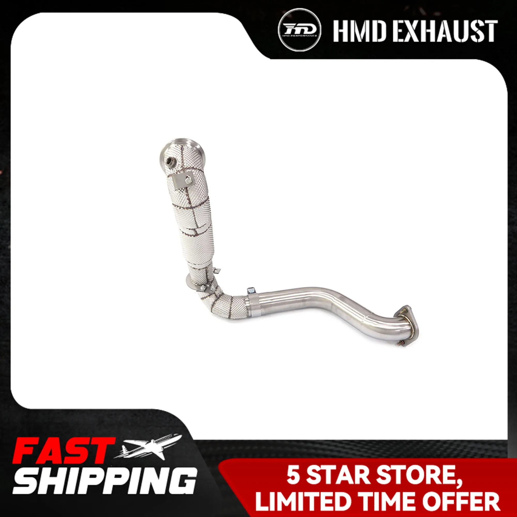 

HMD Exhaust System High Flow Performance Downpipe For Mercedes Benz AMG A35 W177 2024+ 2.0T Stainless Steel Pipe Stainless Steel