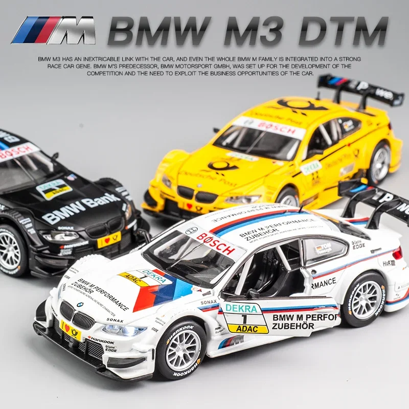 Bmw M3 dtm-合金レーシングカーモデル,1:32,金属製の車,シミュレーションモデル,音と光