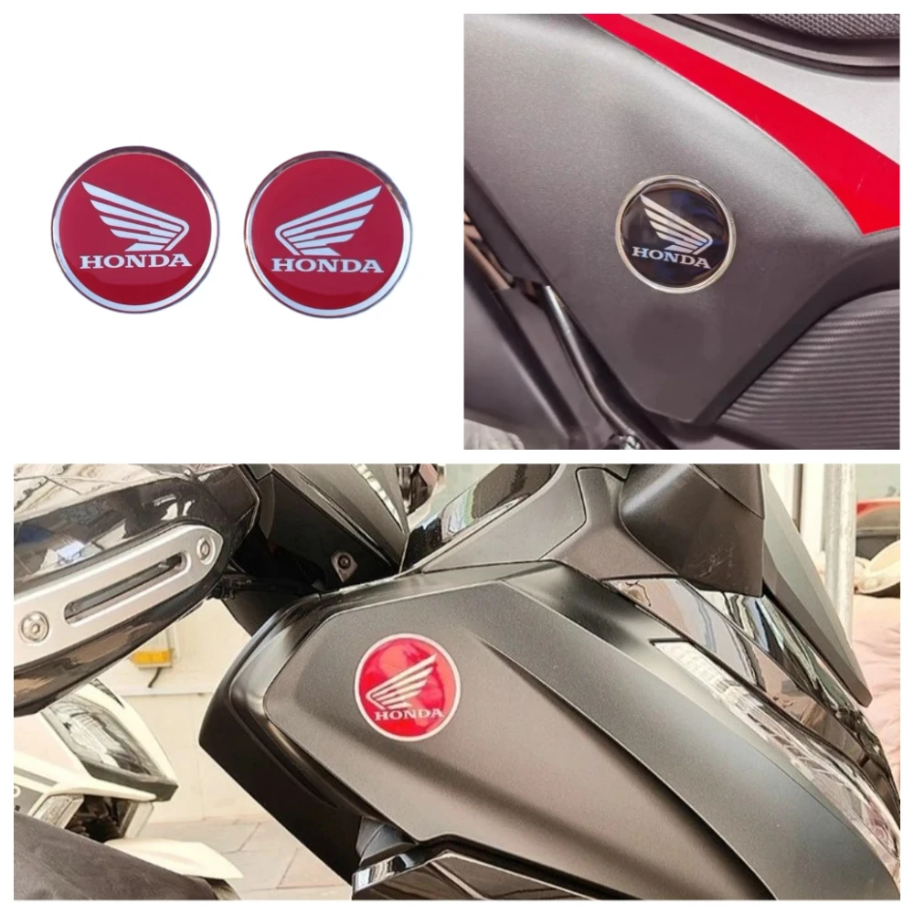 Honda Sticker Motorcycle Logo Circular 3D Rubber Wing Sticker Cb400cb500cb750Pcx125Cb650rcb1000rNss350 Motorcycle Accessories