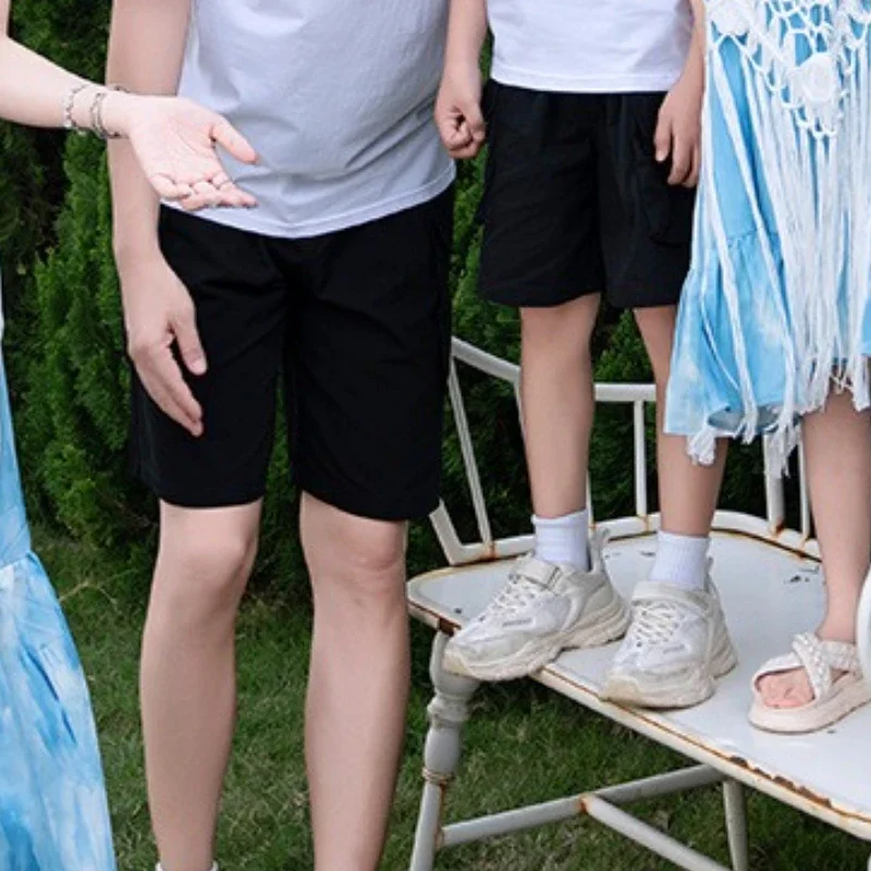 2 قطعة مجموعة شاطئ البحر عطلة ارتداء 2 قطعة مجموعة 2025 مطابقة الأسرة الملابس أمي أبي ابنة ابن الصيف هامش فستان الشاطئ