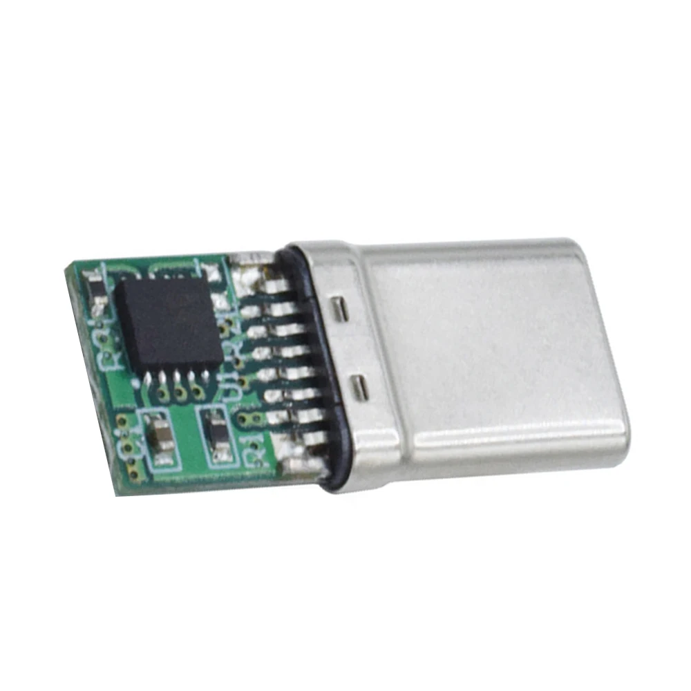 USB-C PD QC Trigger 9V 12V 15V 20V DC Adjustable Voltage Power Module 5A Type-C Male Input