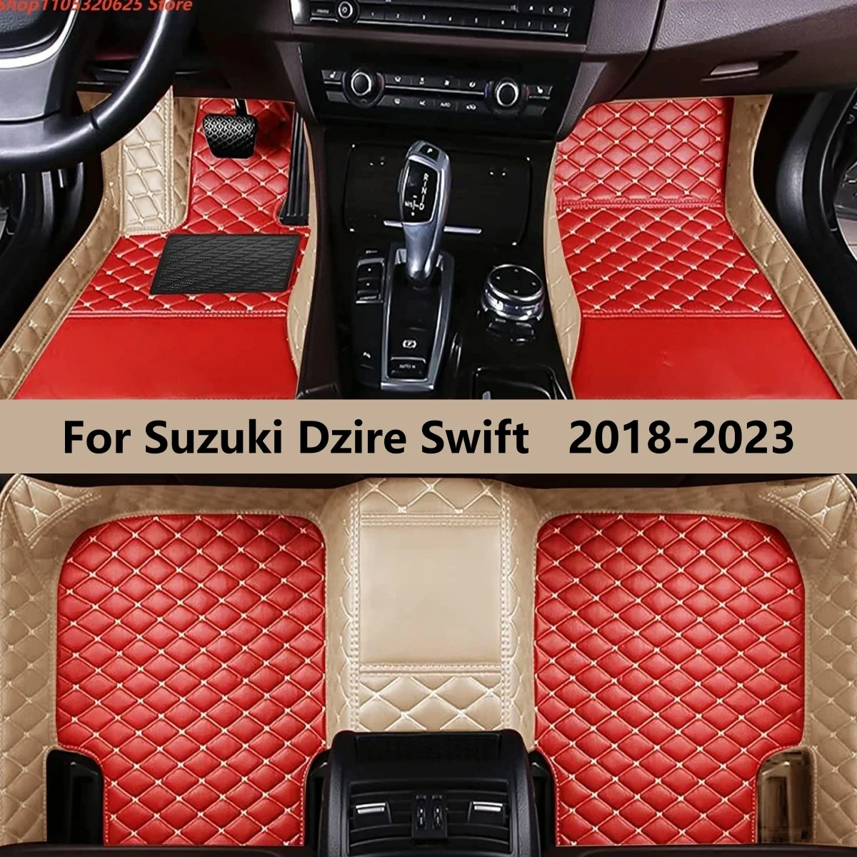 

Автомобильные коврики для Suzuki Dzire Swift 2018-2023: полный комплект для переднего и заднего ряда, ковровые покрытия, коврики для ног