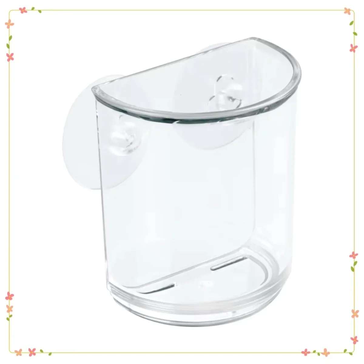 حامل أكواب الشفط، منظم تخزين مرآة الحمام، شفاف