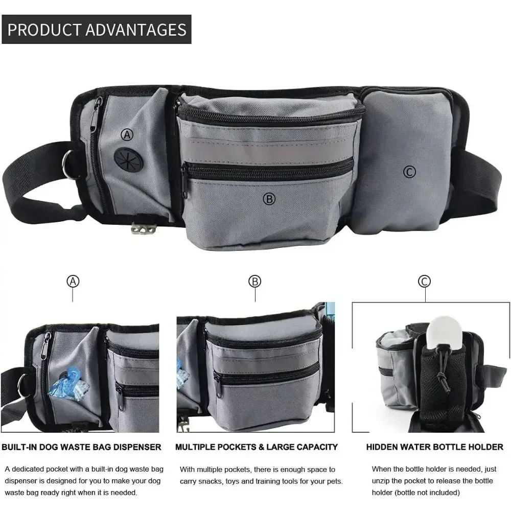 Backpack Pet Training Waist Pack Walking Dog Bag Training Dog Outdoor Fitness Multifunctional Dog Snack Bag New