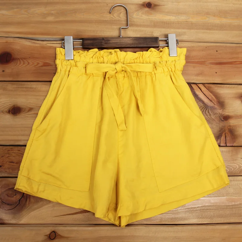 

Летние ультратонкие широкие брюки с высокой талией из шелка, охлаждающие, длиной три четверти, струящиеся, женские повседневные брюки