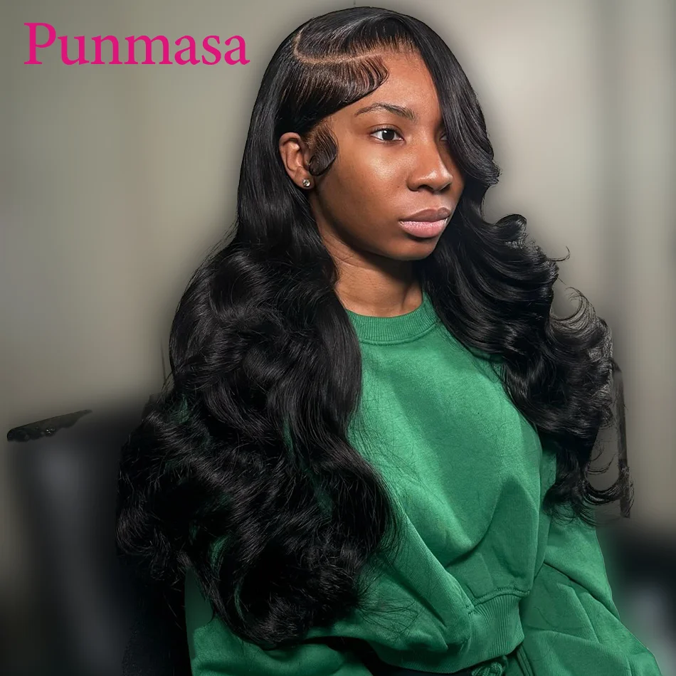 Punmasa Peruaanse Haar 200% 13X6 Lace Front Pruik Body Wave Donker Bordeauxrood Gekleurd 5X5 Transparant Kant Pruiken 13X4 Wear Go Mensenhaar