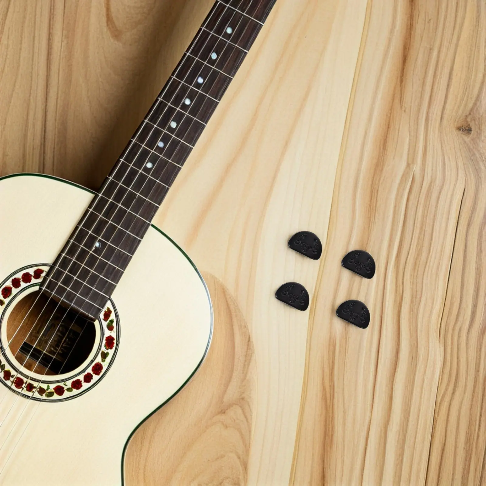 

6Pcs Metal Acoustic Guitar Tuning Pegs Decorative Engraved Knobs Ergonomic Handles for Folk Electric Guitar Tuning Replacement