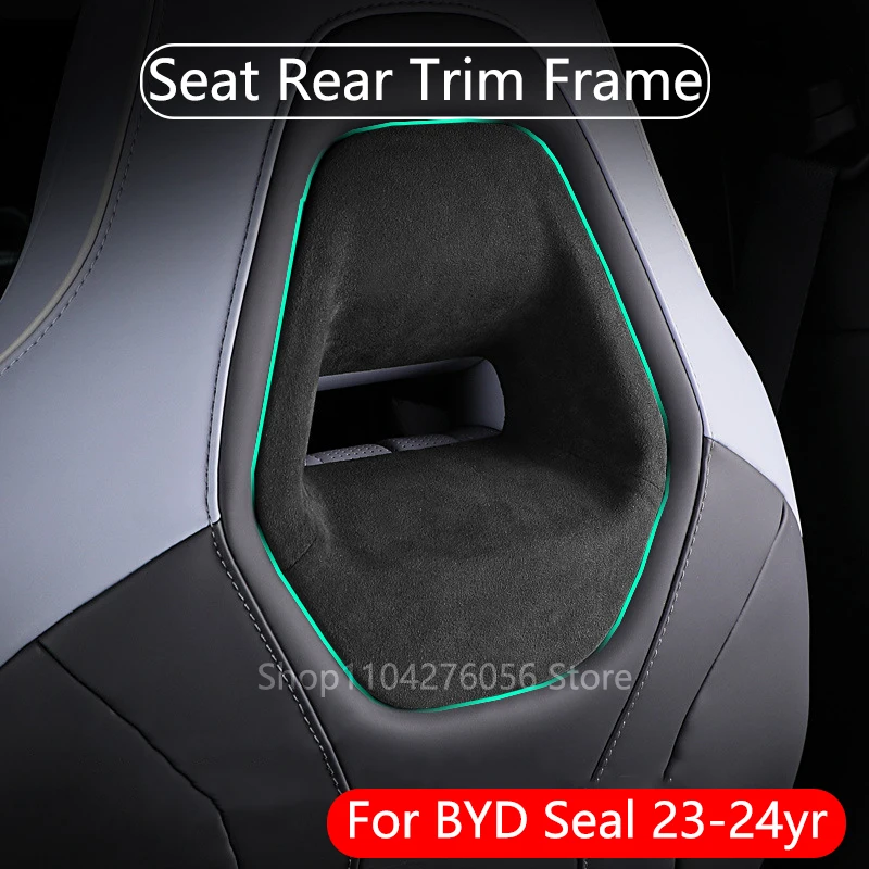 

For BYD Seal Atto 4 EV 2022 2023 2024 Seat Rear Trim Frame Suede Seat Headrest Adjustment Button Auto Interior Accessories