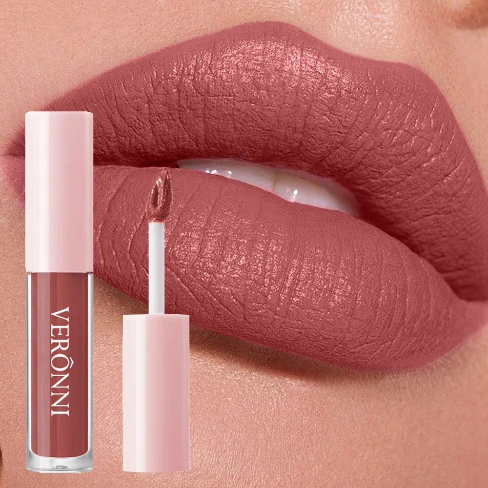 12 Colors Matte Liquid Lipstick 2.3ml Mini Size Vegan&Cruelty-Free Long Lasting Non-Drying Nude to Bold Shades Fade Proof Makup