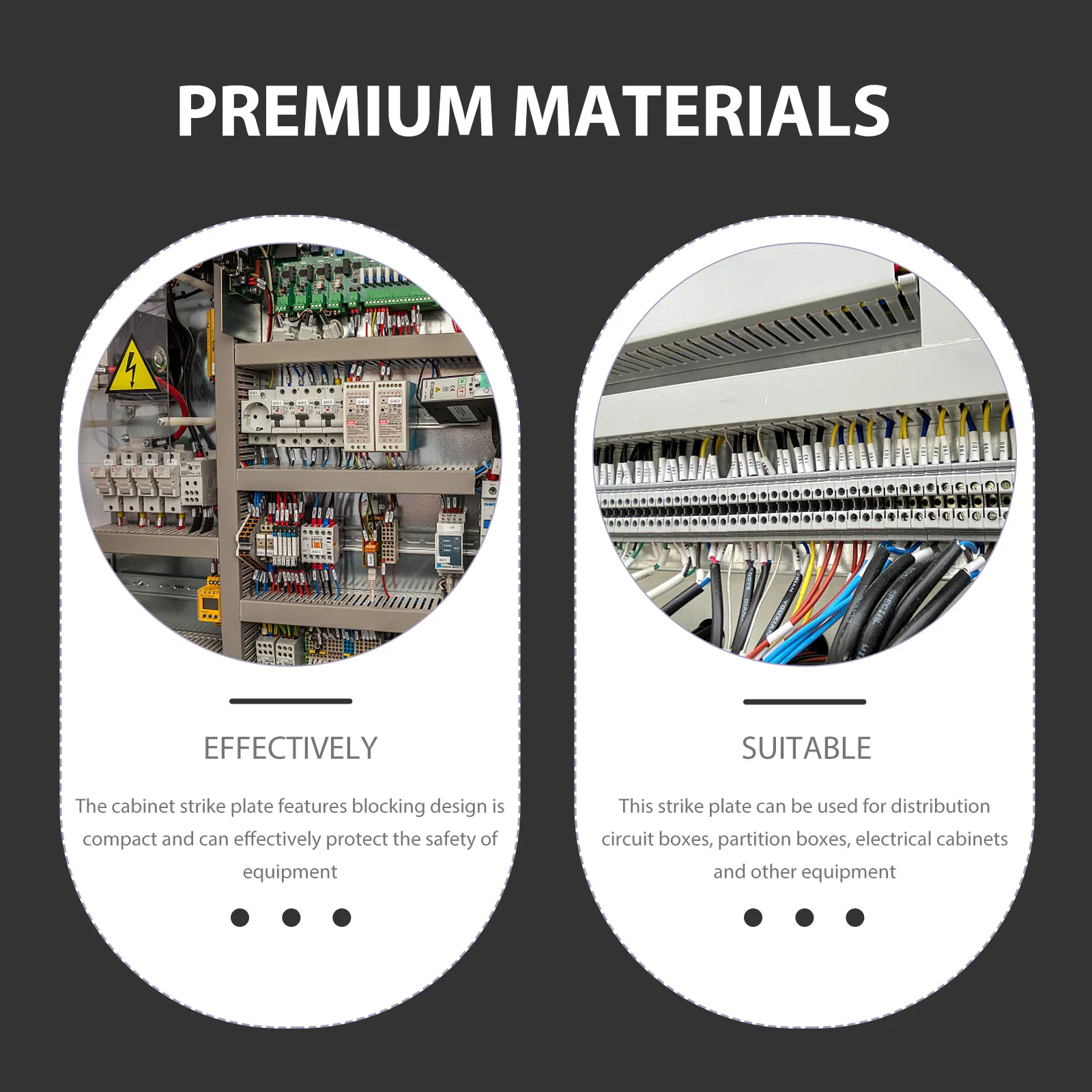Electrical Cabinet Reinforcement Metal Door Strike Plate Latch Strike for Distribution Circuit Boxes Safety Door Latch Plates