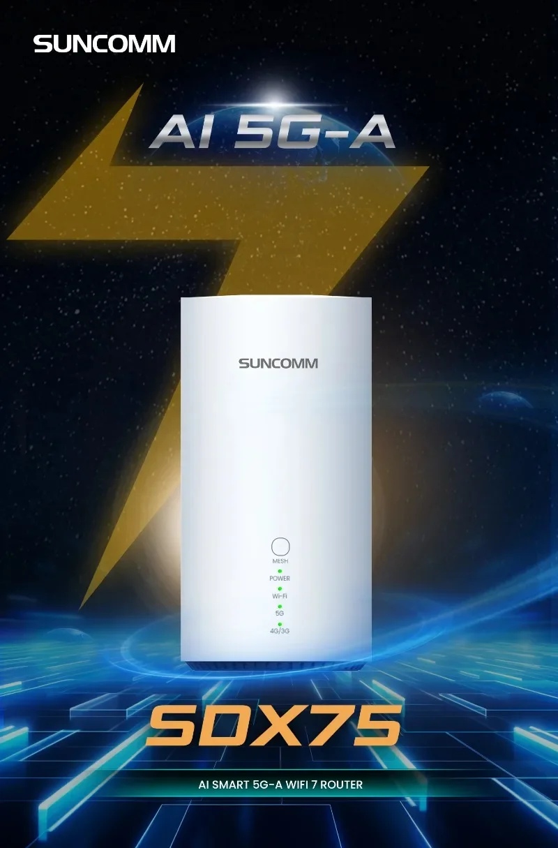 SDX75 5G CPE NR SA BE7200 Carrier Aggregation LTE CAT20 All Home WiFi 7 Mesh Gateway NFC 5G cpe Router