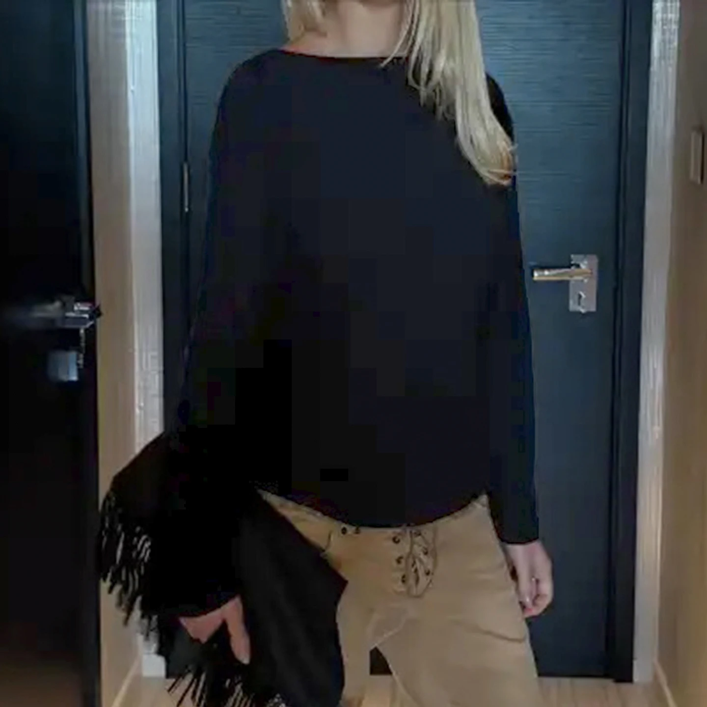 Women Long Sleeve Open Back Top Cowl Draped Backless Shirt Solid Black Loose Fit Casual Basic Tee Y2K Streetwear Going Out Blous