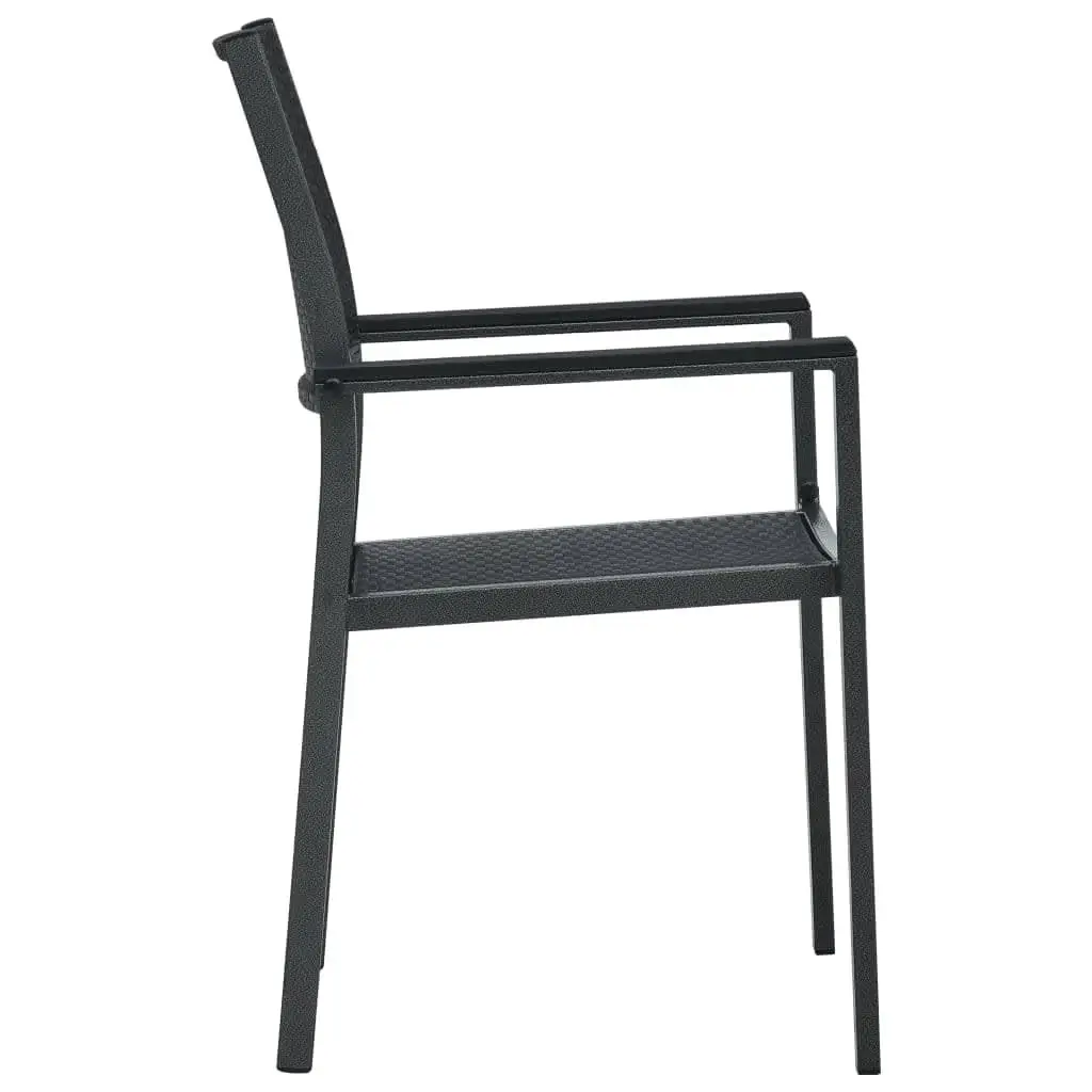 Ensemble de salle à manger élégant noir, mobilier d'extérieur pour jardin et balcon, 9 pièces