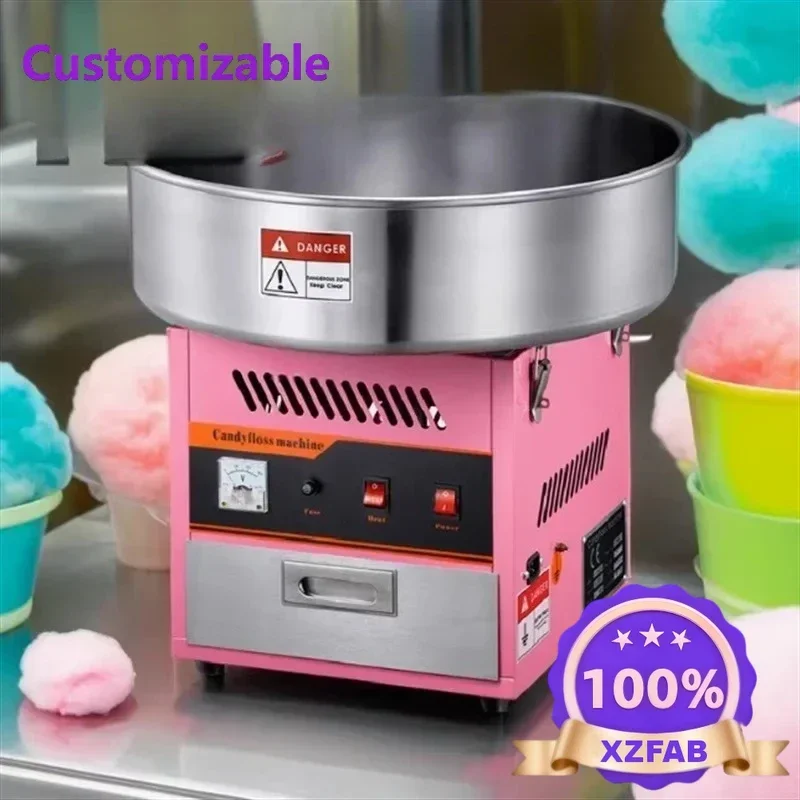 Factory Direct 2026 Electric Cotton Candy Machine1080W Commercial Floss Maker with Diameter 520mm Stainless Steel Bowl Sugar Sco