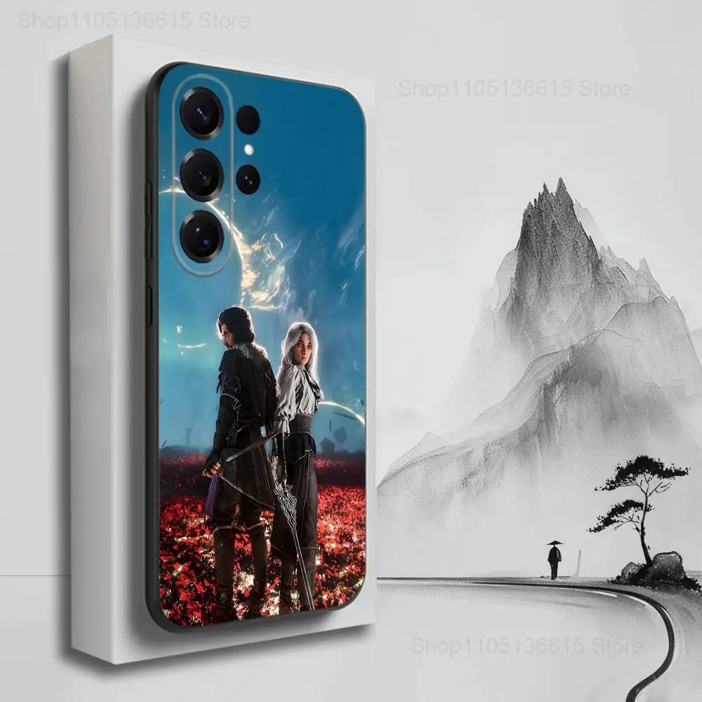 حافظة هاتف C-clair Obscur Expedition-33 لهاتف سامسونج S25، S24، S23، S22، S21، S20، S10، Ultra، Plus، Lite، FE، غطاء أسود من السيليكون الناعم #5