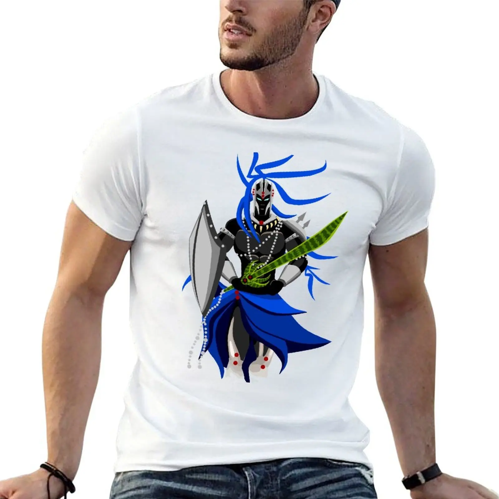 Camiseta Warrior Ogum orixá para hombre, camiseta gráfica para hombre, camiseta de diseñador para hombre, camisetas de alta calidad, camiseta de marca de lujo