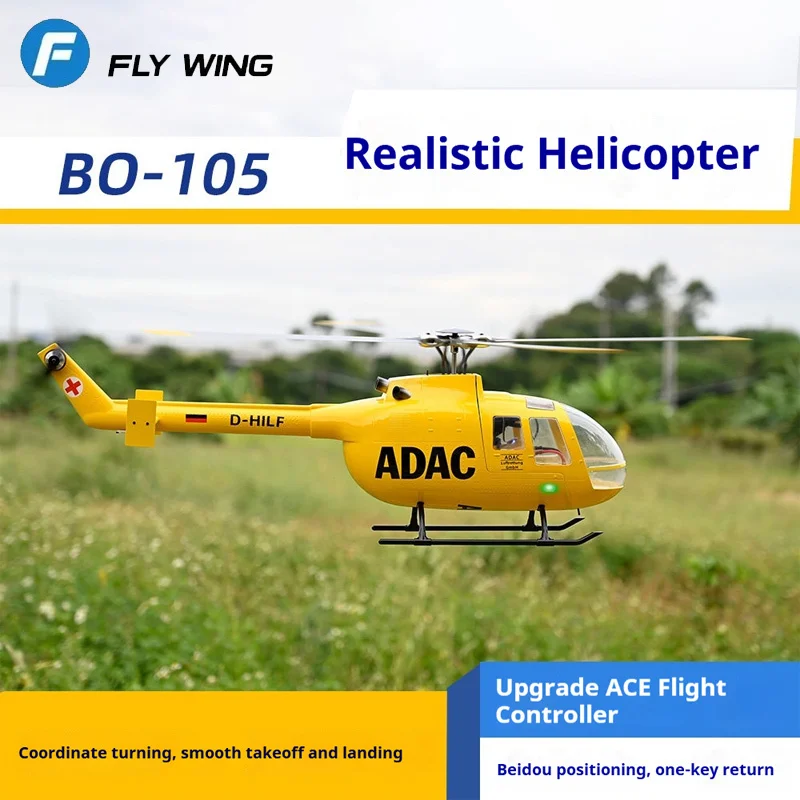 

Вертолет с дистанционным управлением FLYWING 470 уровня BO-105 с GPS-симуляцией ACE, самостабилизация возвратной модели самолета.