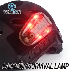 WADSN wodoodporna lampa Ladybird Tactical szybka lampka na kask Outdoor Signal Survival stroboskop LED lampa czołowa polowanie oświetlenie bezpieczeństwa