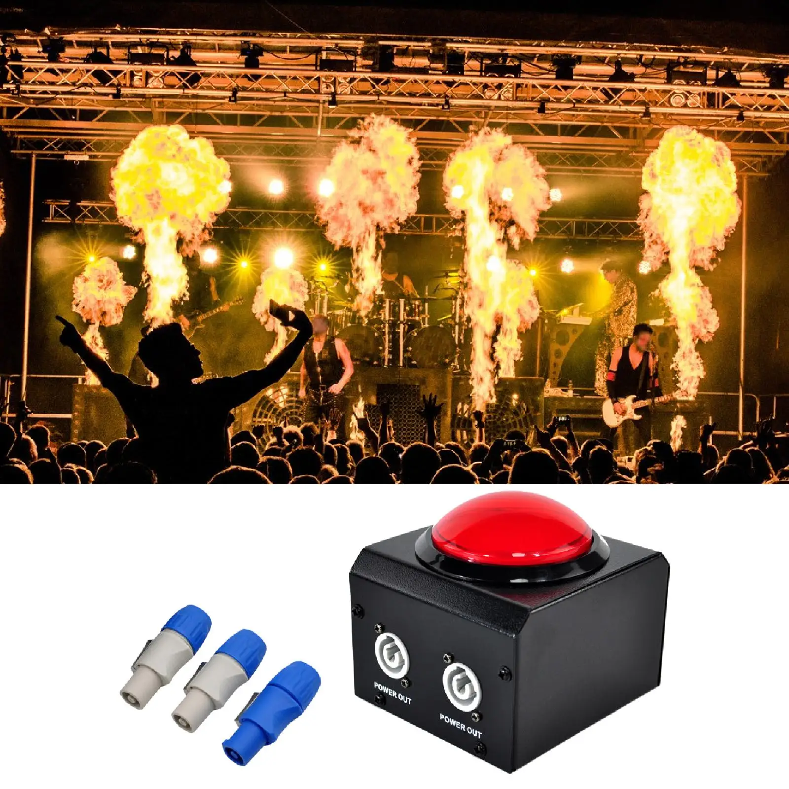 Manual Controller for Stage Effects Dual Power Output Professional Event Device for Paper Sprayer CO2 Jet Machine