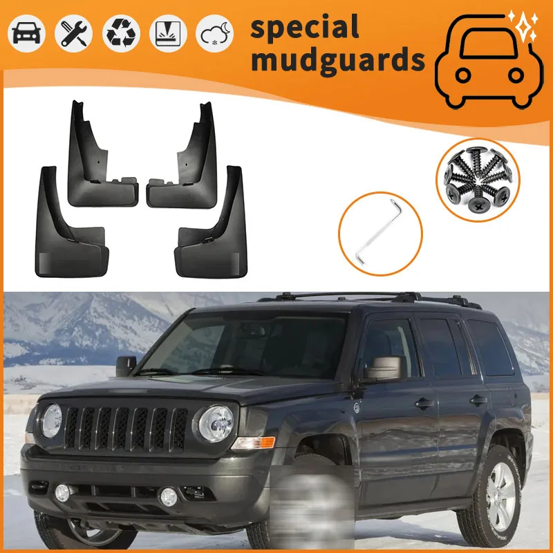 

For 11-18 Jeep Wrangler models Mudguards Fender Mudflaps Front Rear Flares Splash Guards Cover Car Accessorie