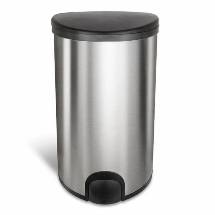 

Hands-Free Toe Touch Trash Can with Soft-Close Lid 13 Gallon Capacity for Easy Kitchen Office or Garage Use