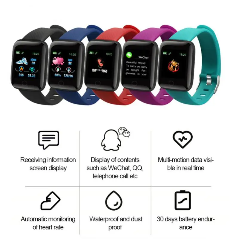 Smart Watch Kids Waterproof Fitness Sport LED Digital Electronics Watches for Children Boys Girls Students 12-18 years old Watch