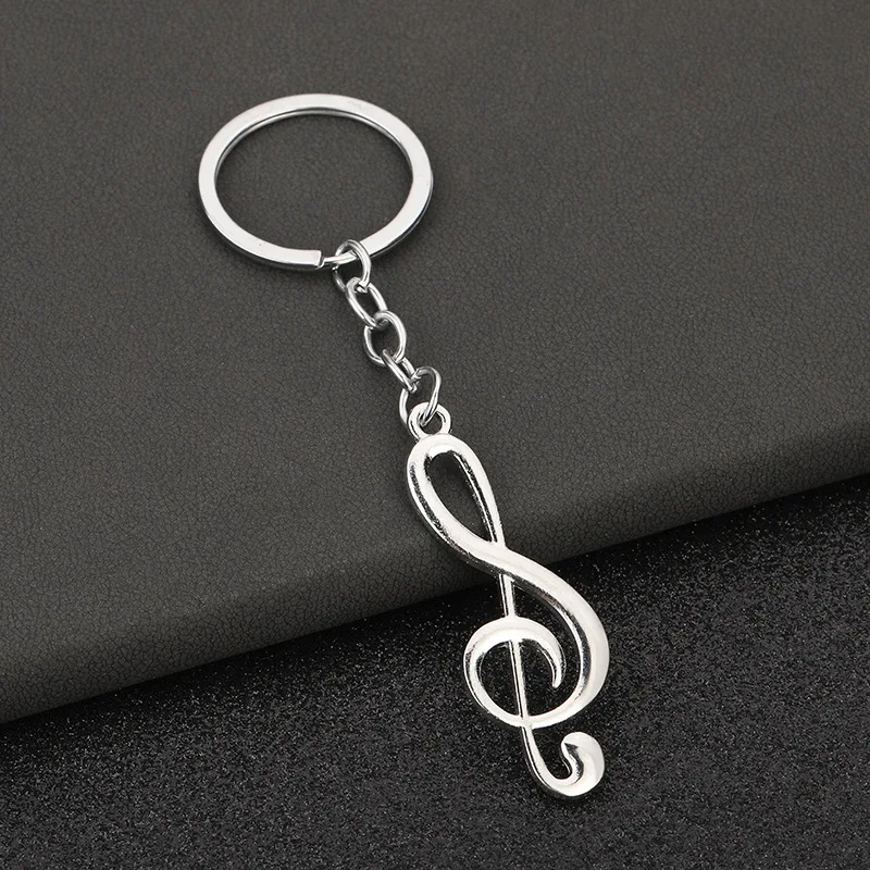 10pcs Metal Musical Note Music Symbol Key Rings Keyfob Keyrings Keychains