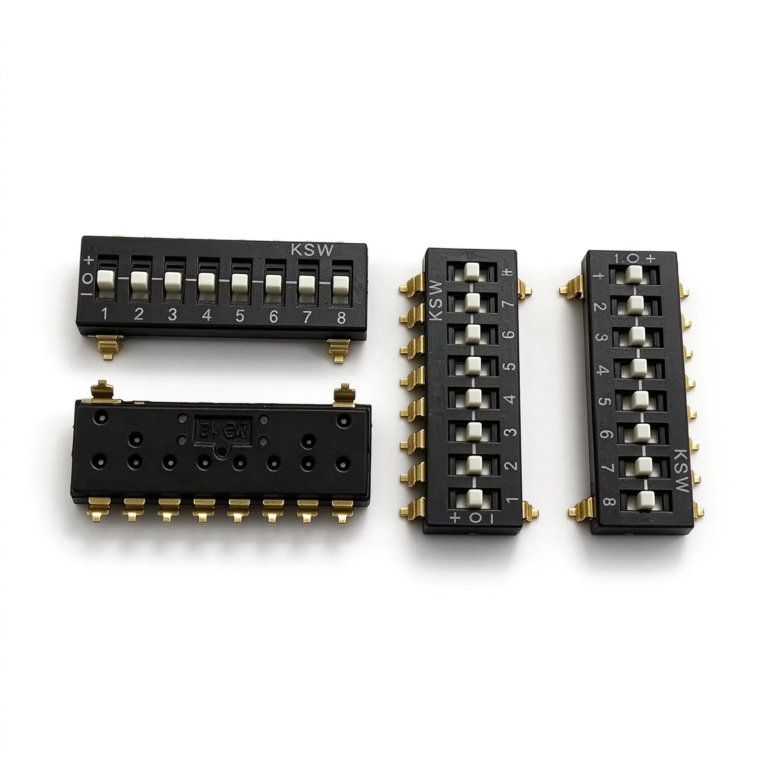 2pcs/lots Genuine DSDT08LSGET Tri-State DIP Switch 8-position SMD 2.54 3-position Piano Toggle