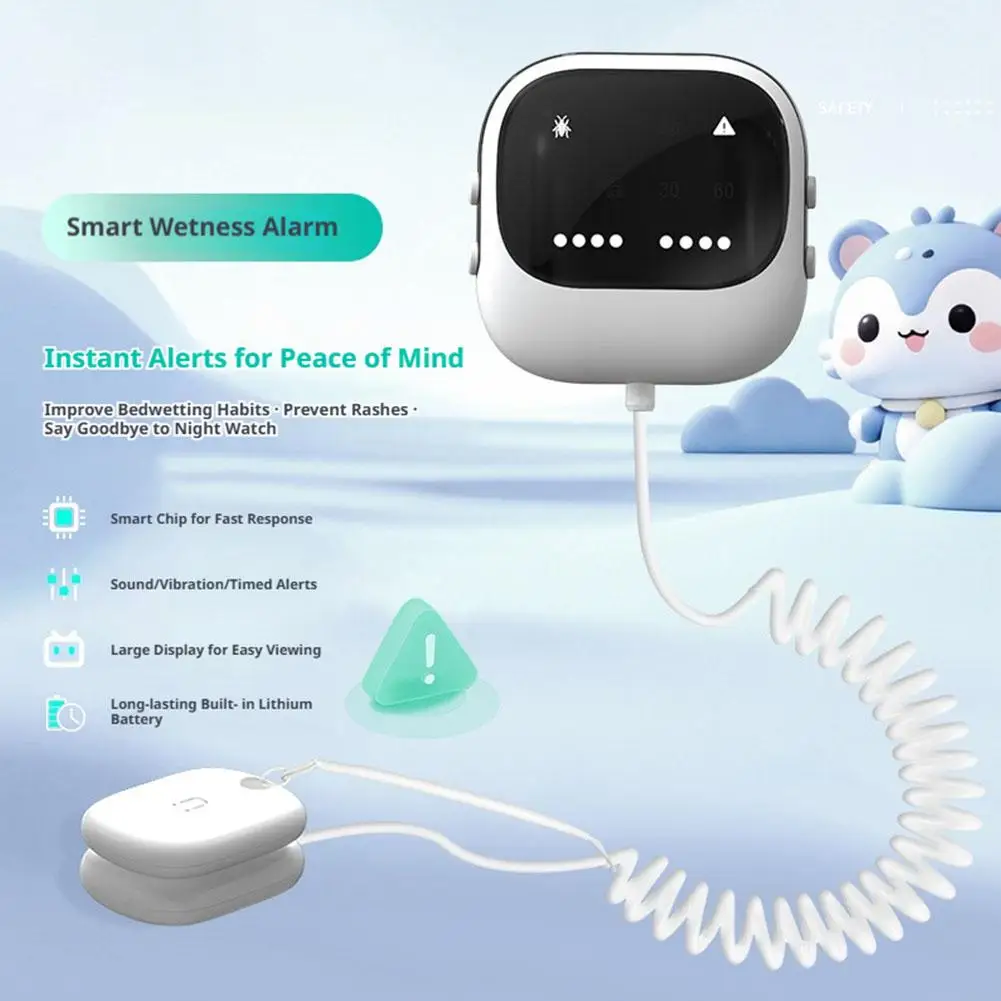 New Wireless Urine Moisture Alarm - 3 Alert Modes Ultra-Sensitive Sensor Magnetic Suction Model Baby Bedwetting Reminder Elderly