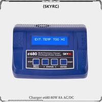 SKYRC Charger e680 80W 8A AC/DC Balance Charger Discharger with 1 To 8 cable for 1-6S Lipo Li-ion LiFe NiCd NiMH PB Battery