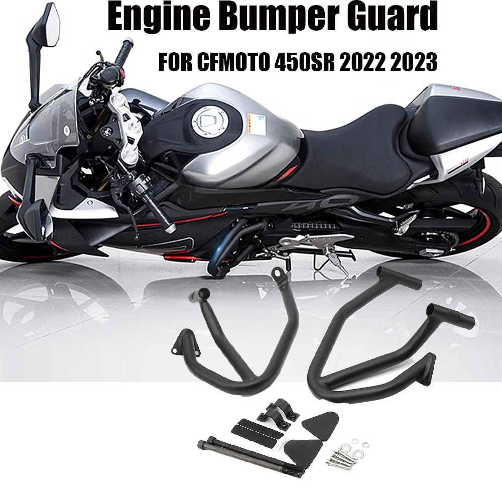 New Motorcycle Accessories Black Highway Engine Guard Bumper Crash Bar ProtectorFor CFMOTO 450SR 450 SR 450sr 2022 2023