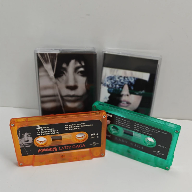 Nueva cinta musical Pop Lady Gaga The Fame, álbum Mayhem, casetes para enfermedades, Cosplay, Walkman, grabadora de coche, trampas sonoras, caja de música para fiesta
