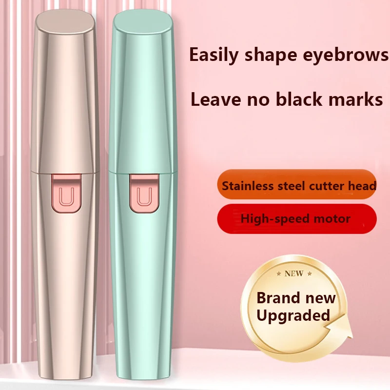 2 IN 1 Electric Epilator Eyebrow Trimmer Portable Women's Body Facial Lip Epilator Hair Removal Shaver Mini Eyebrow Trimmer view 3