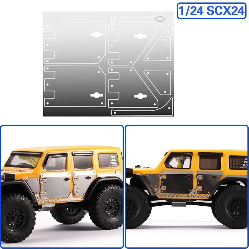 

1/24 Scale Metal Decor Sheet Anti-Skid Plate for Axial SCX24 Large Enclosure Jeep Wrangler RC Climbing Car Accessories