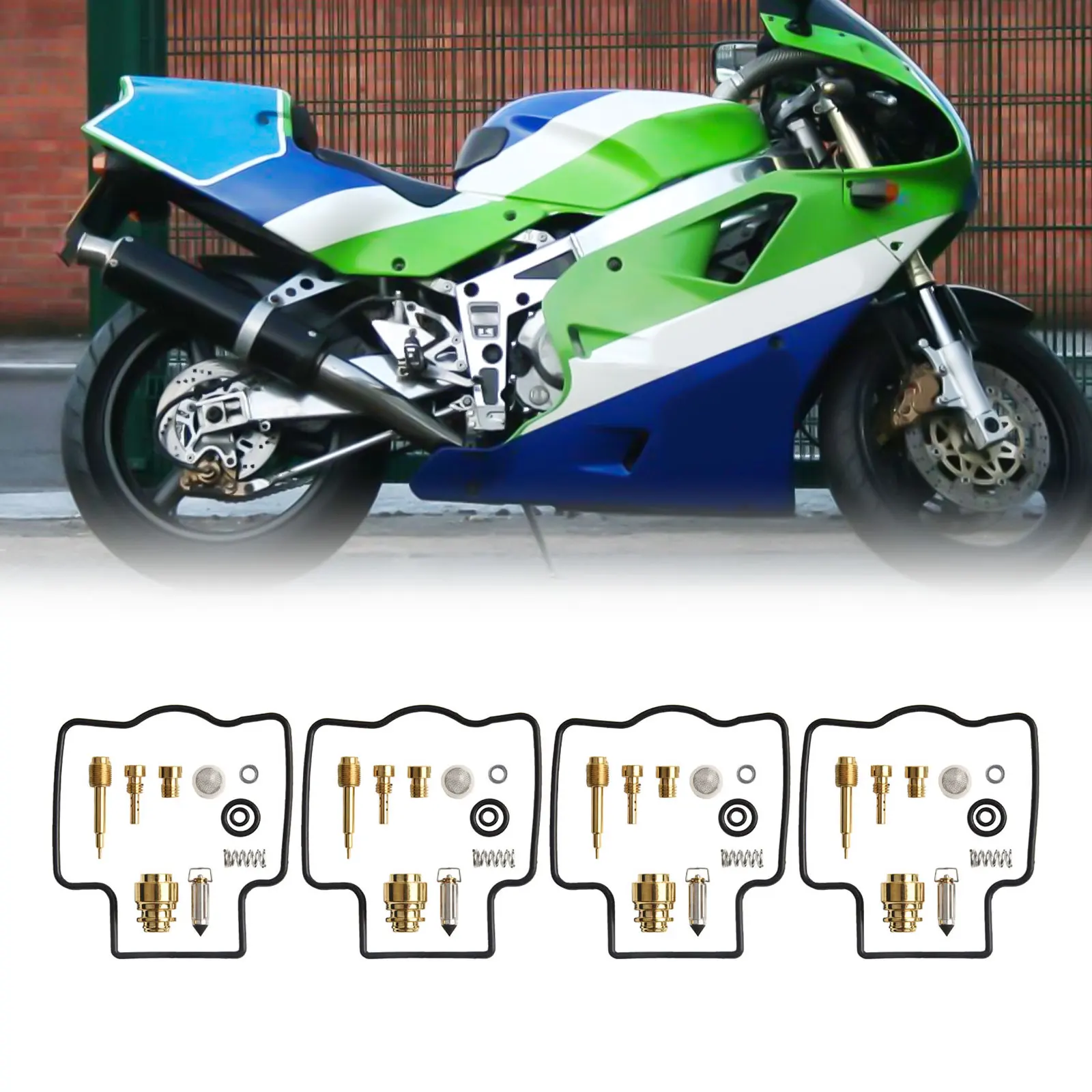 4 Set For Kawasaki ZXR400 1991-1999 ZXR 400 Carburetor Repair Kit Rebuild Accesorios Para Vehículos Hot Sale Brand New Discount