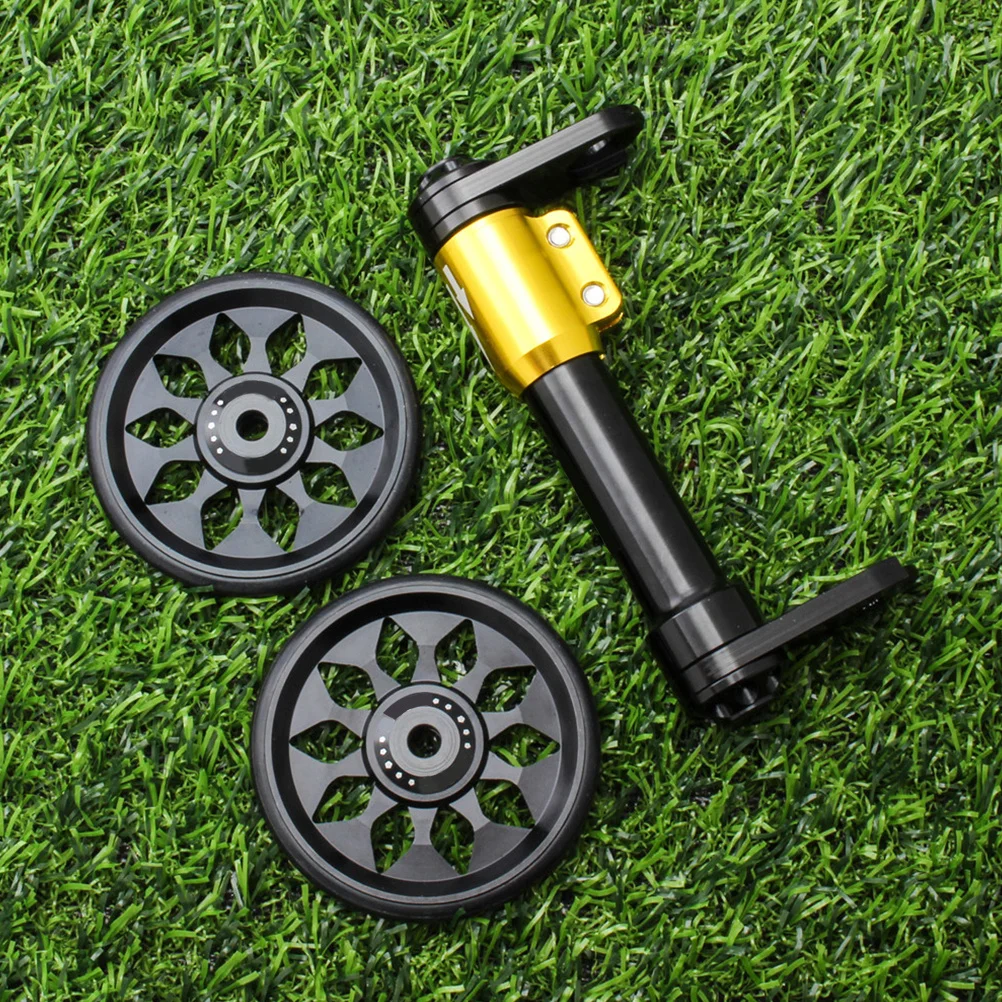 مجموعة واحدة من قضيب تلسكوبي للدراجة قابل للطي، سهل العجلات، خفيف الوزن من سبائك الألومنيوم، بديل متين وناعم