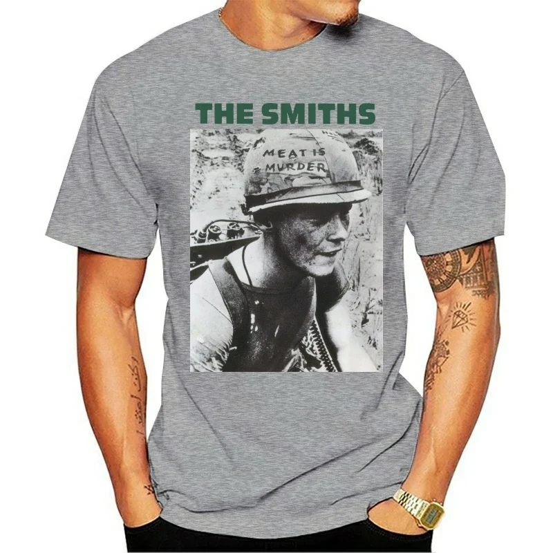 

Летняя мужская футболка унисекс The Smiths с принтом мяса убийцы альтернативы рок морриссей 2024, хлопковые мужские футболки, футболка для мужчин