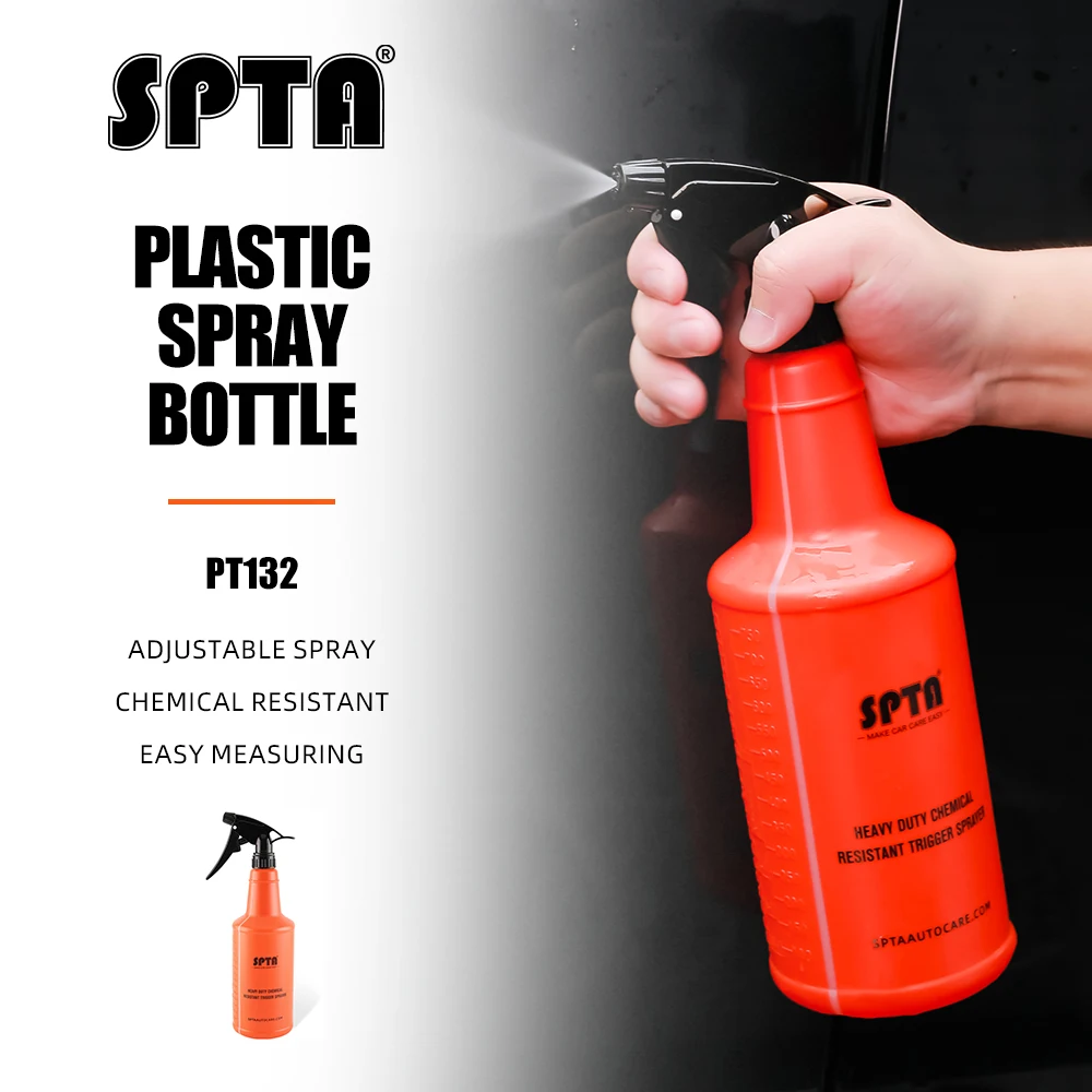 (Single Sale)SPTA 750ml Professional Sprayer Acid and Alkali Resistant Atomozing Sprinkling Can Adjustable Nozzle for Car Beauty